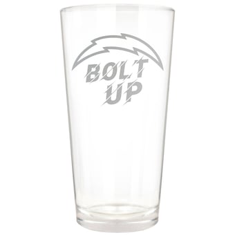 Los Angeles Chargers Etched 16oz. Rally Cry Pint Glass