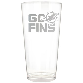 Miami Dolphins Etched 16oz. Rally Cry Pint Glass