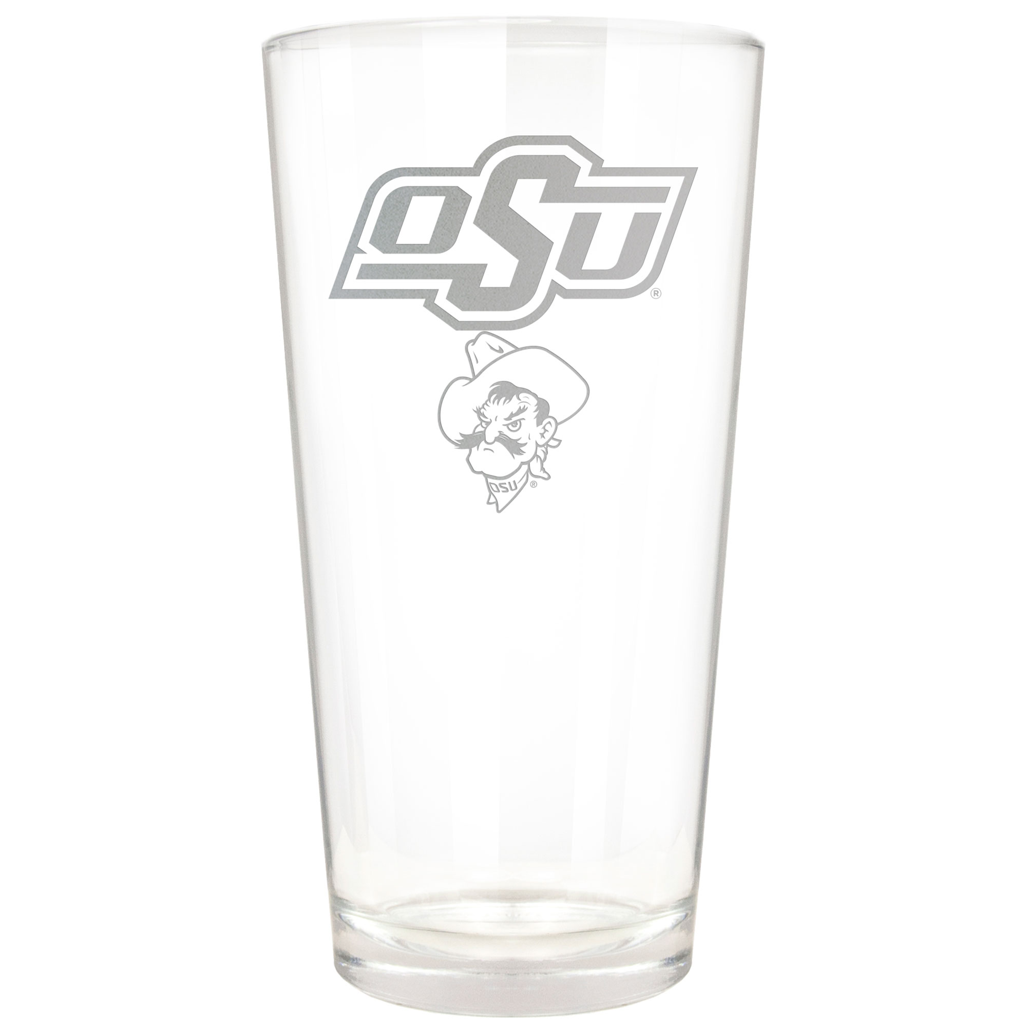 Oklahoma State Cowboys Etched 16oz. Rally Cry Pint Glass