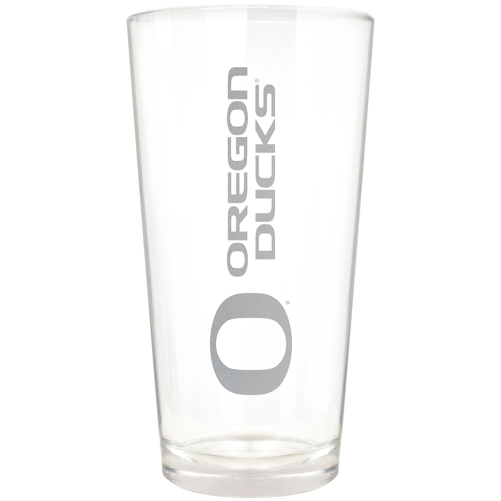 Oregon Ducks Etched 16oz. Vertical Rally Cry Pint Glass