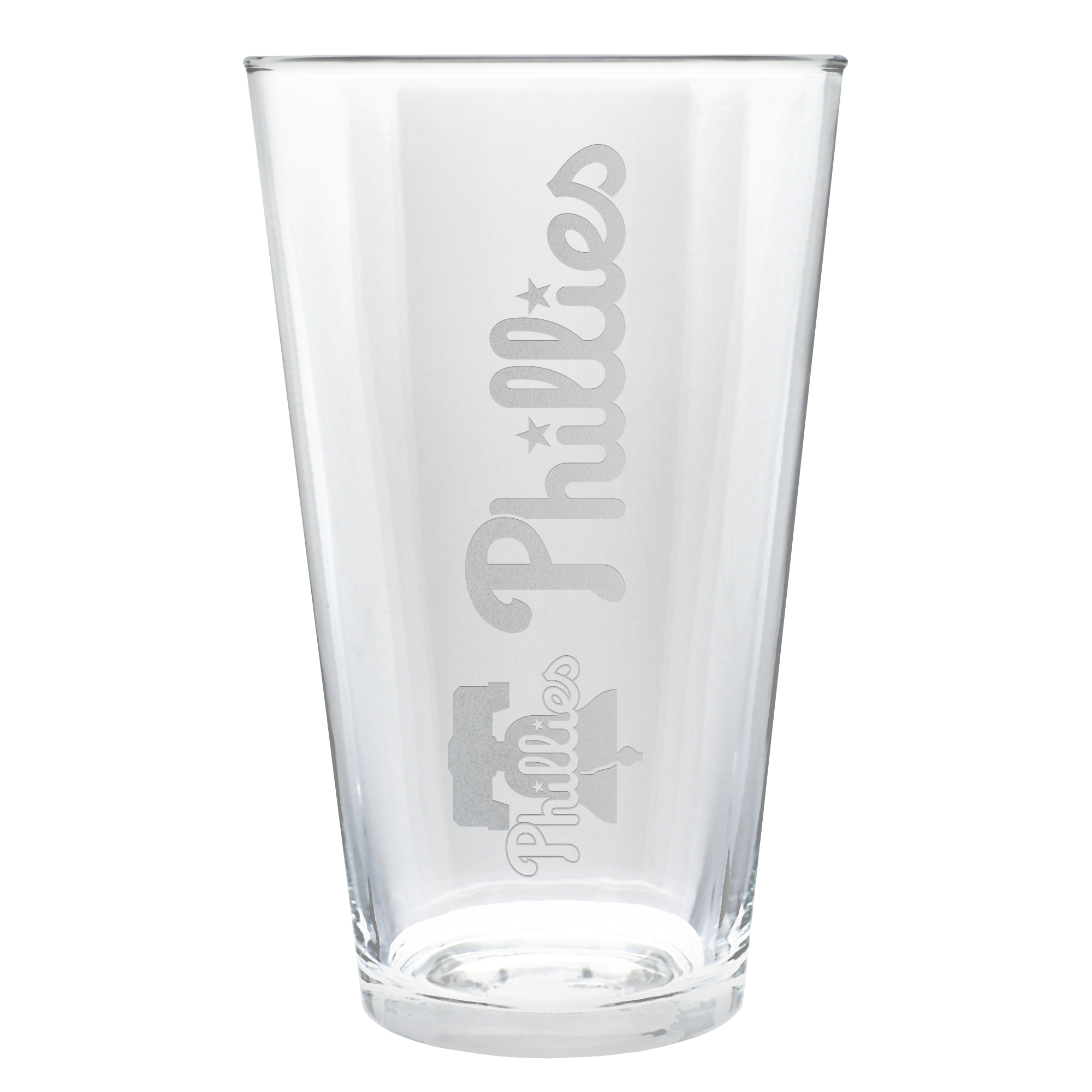 Philadelphia Phillies Etched 16oz. Vertical Rally Cry Pint Glass