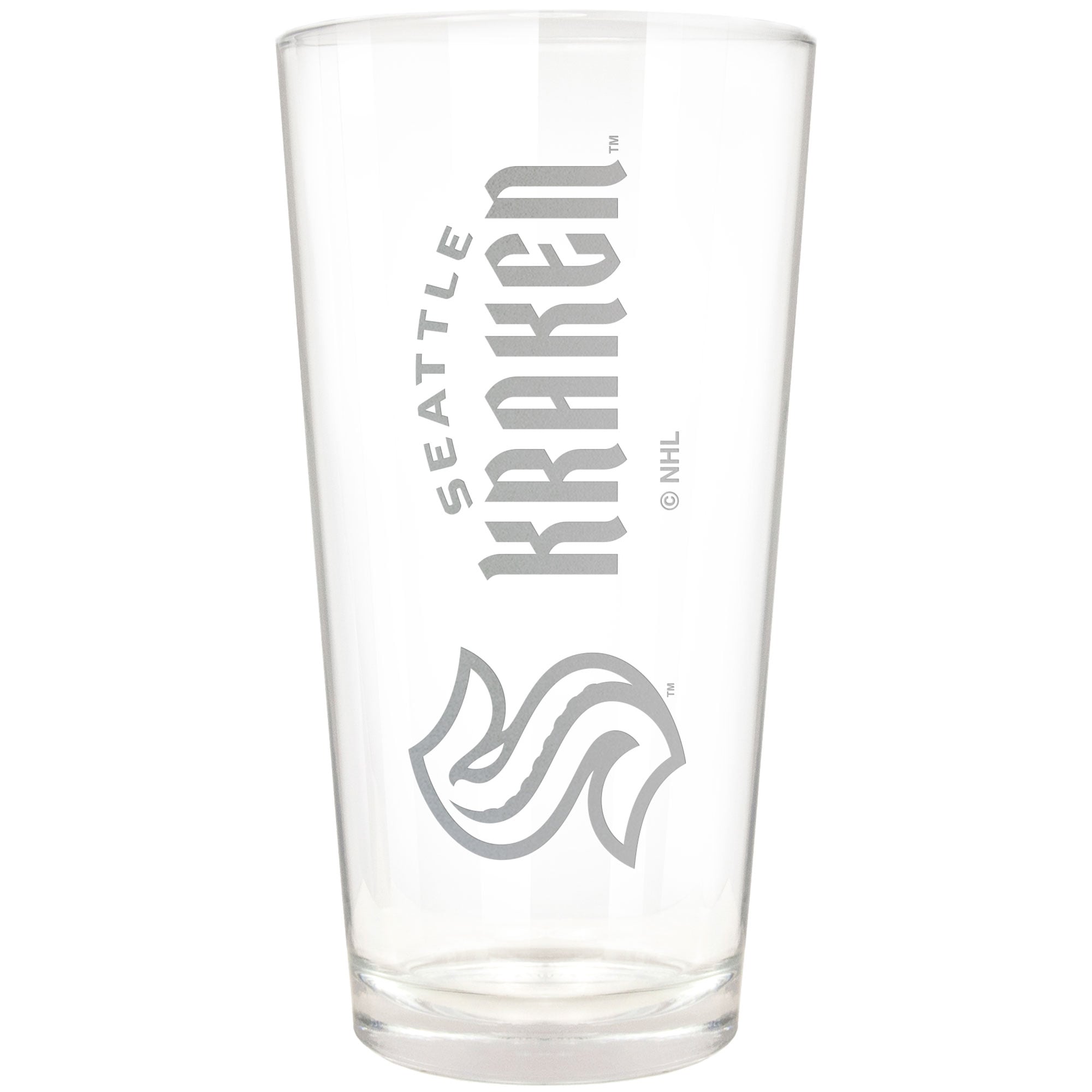 Seattle Kraken Etched 16oz. Vertical Rally Cry Pint Glass