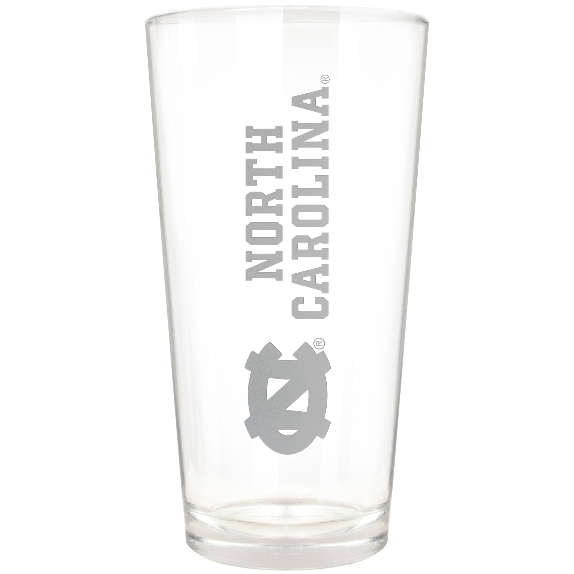 North Carolina Tar Heels Etched 16oz. Vertical Rally Cry Pint Glass