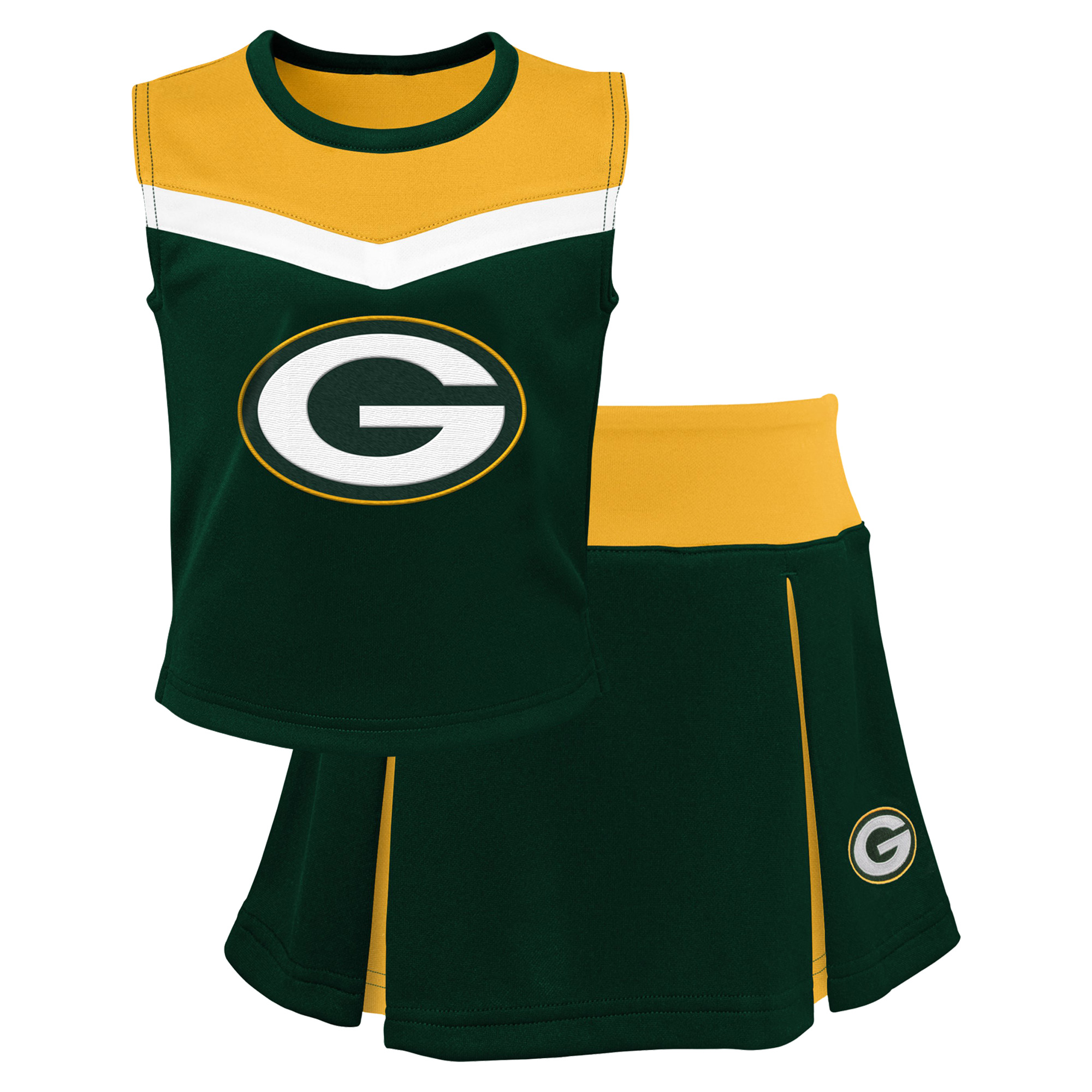 Girls Youth Green Green Bay Packers Spirit Two-Piece Cheerleader Set