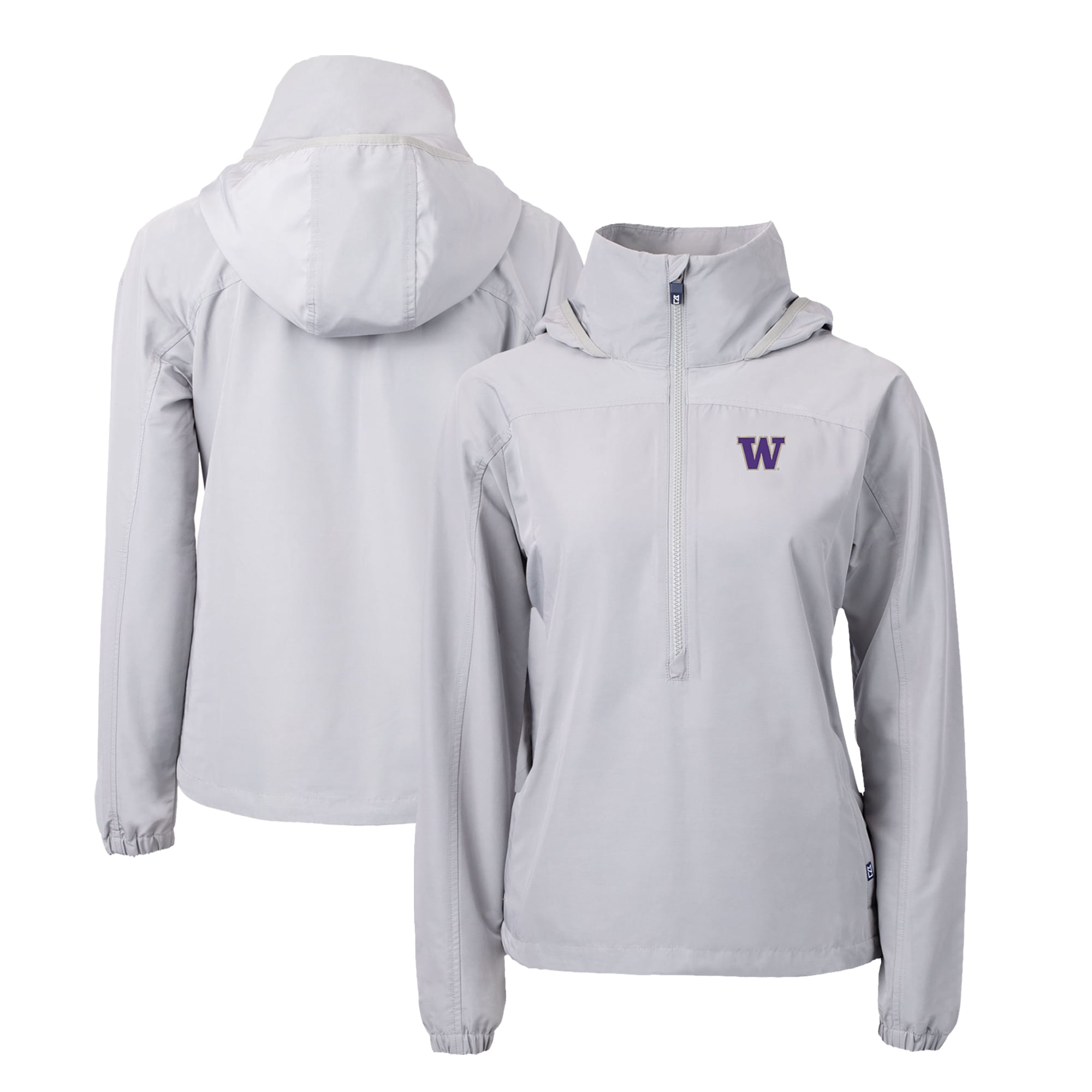 Women's Cutter & Buck Washington Huskies Charter Eco Recycled Half-Zip Anorak Jacket