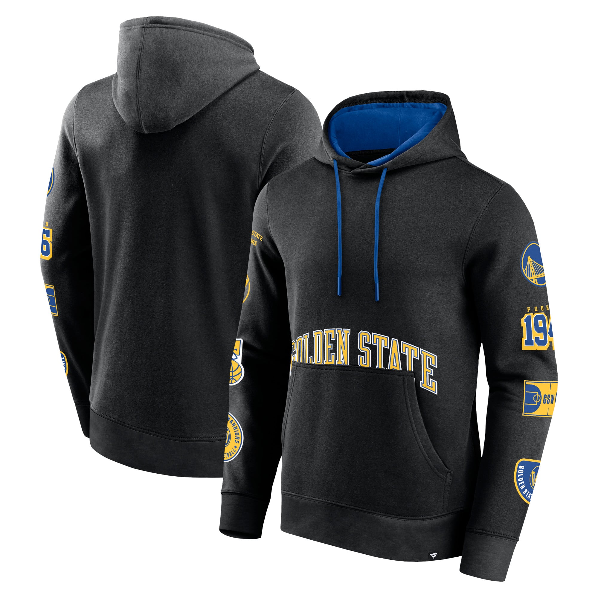 Men's Fanatics Black Golden State Warriors Wild Winner Pullover Hoodie