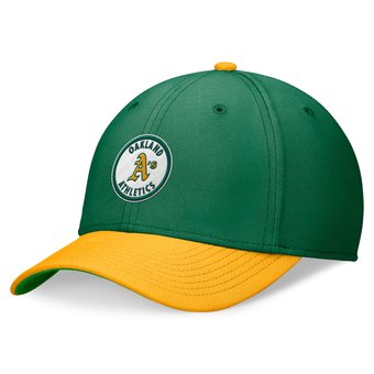 Men's Nike Green/Gold Athletics Cooperstown Collection Rewind Swooshflex Performance Hat