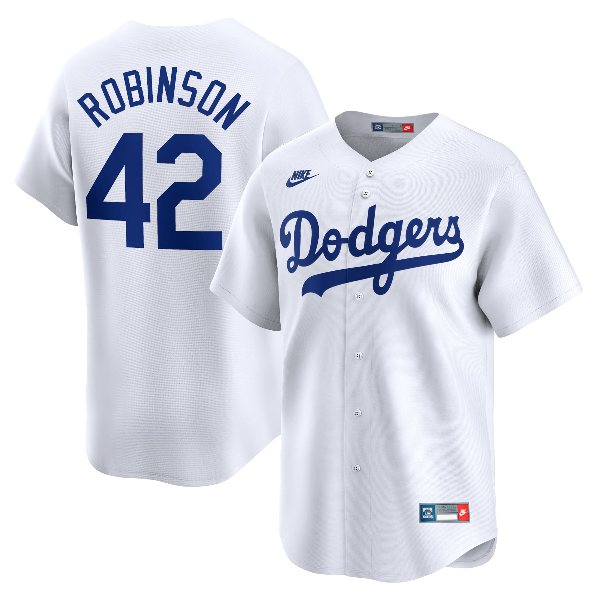 Men's Nike Jackie Robinson Brooklyn Dodgers Throwback Cooperstown Collection Limited Jersey