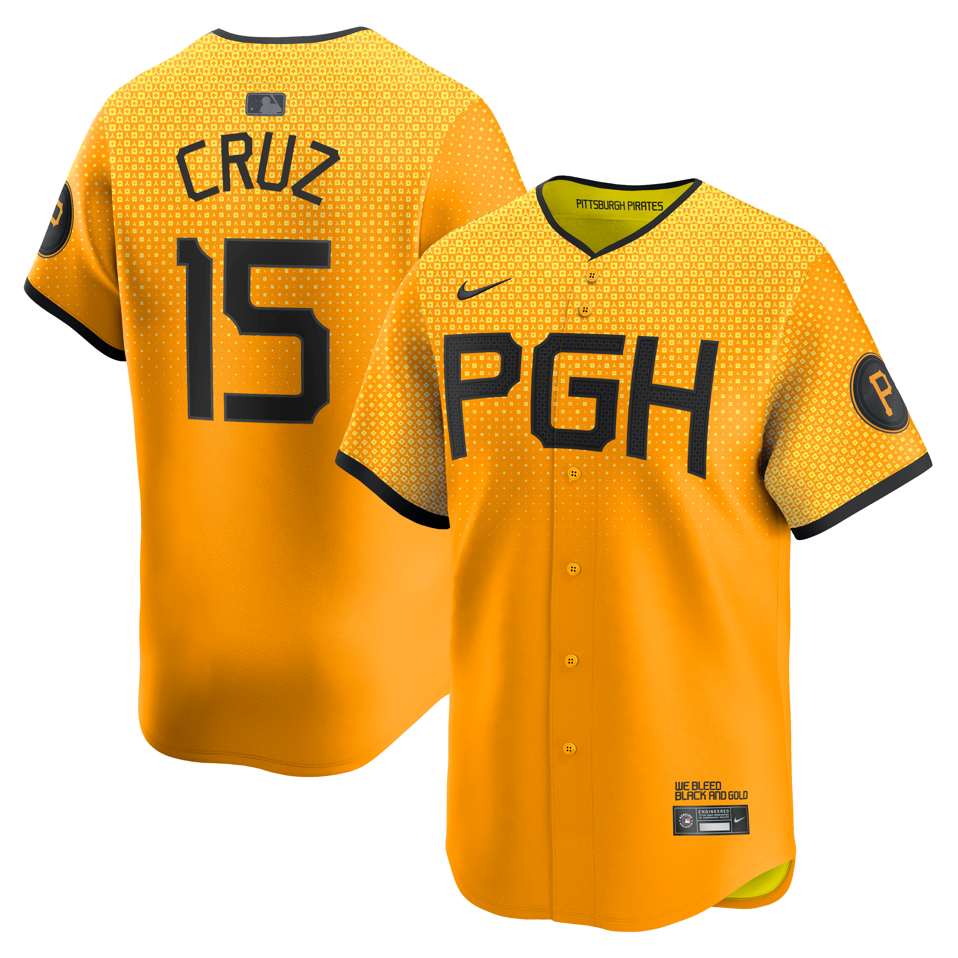 Men's Nike Oneil Cruz Gold Pittsburgh Pirates City Connect Limited Jersey