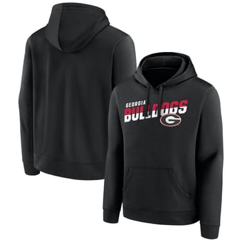 Men's Black Georgia Bulldogs Quick Slant Pullover Hoodie