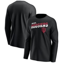 Men's Black Indiana Hoosiers  Long Sleeve T-Shirt
