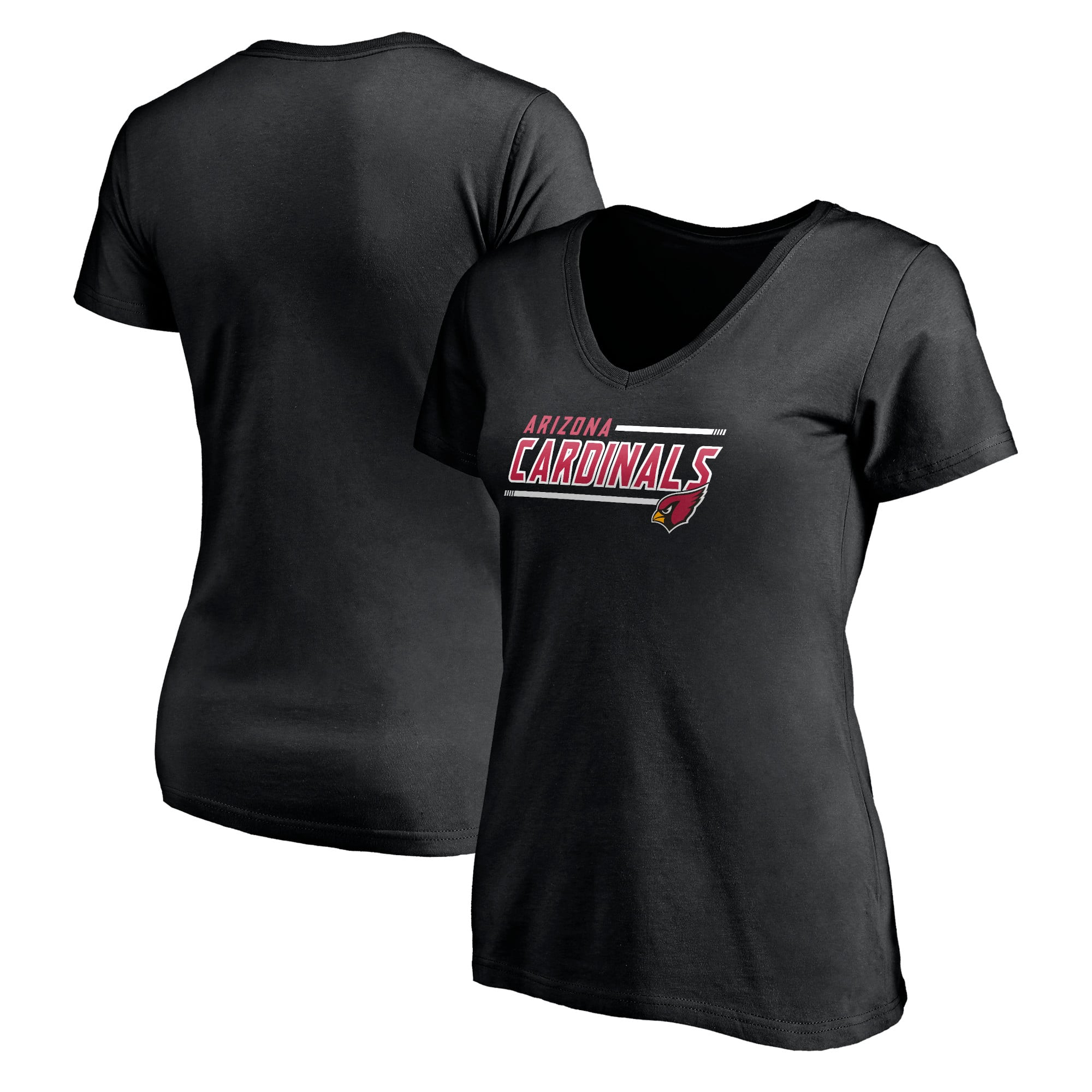 Women's Black Arizona Cardinals Mascot In Bounds V-Neck T-Shirt