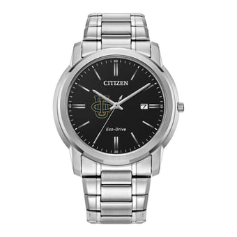Men's Citizen Watch Silver UC Irvine Anteaters Eco-Drive Black Dial Stainless Steel Watch