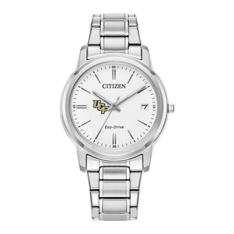 Women's Citizen Watch Silver UCF Knights Eco-Drive White Dial Stainless Steel Watch