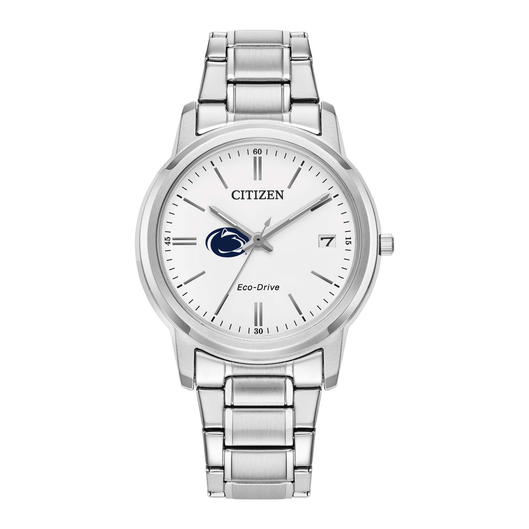 Women's Citizen Watch Silver Penn State Nittany Lions Eco-Drive White Dial Stainless Steel Watch