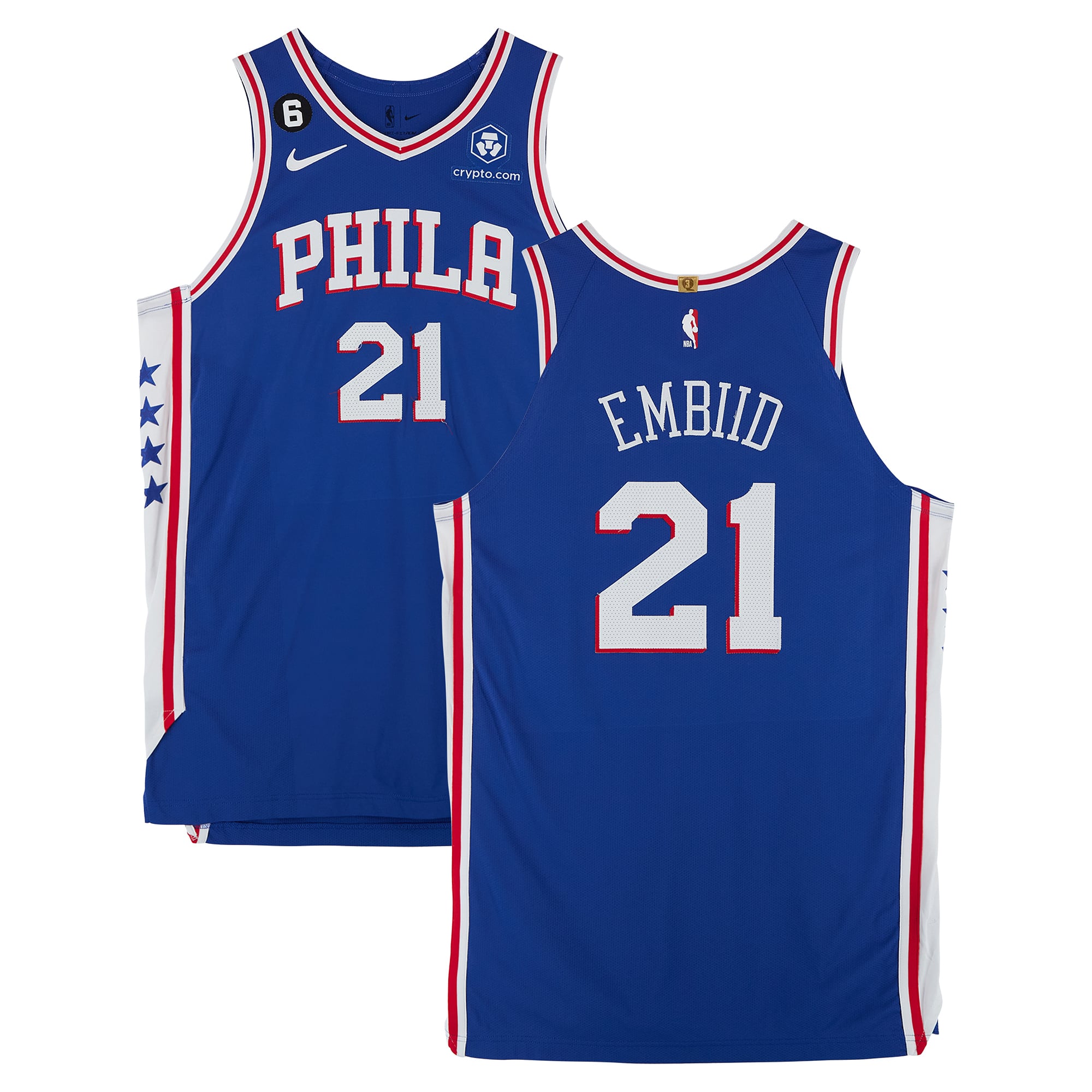 Joel Embiid Philadelphia 76ers Player-Issued #21 Royal Nike Jersey from the 2022-23 NBA Season - Size 54+4