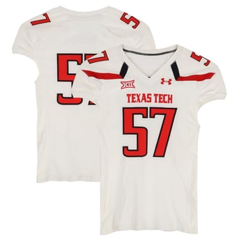 Texas Tech Red Raiders Team-Issued #57 White Jersey from the 2013 NCAA Football Season