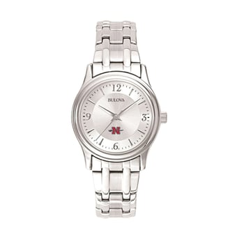 Women's Bulova  Silver Nicholls State Colonels Silver-Tone Dial Stainless Steel Quartz Watch