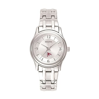 Women's Bulova  Silver Pierce College Raiders Silver-Tone Dial Stainless Steel Quartz Watch