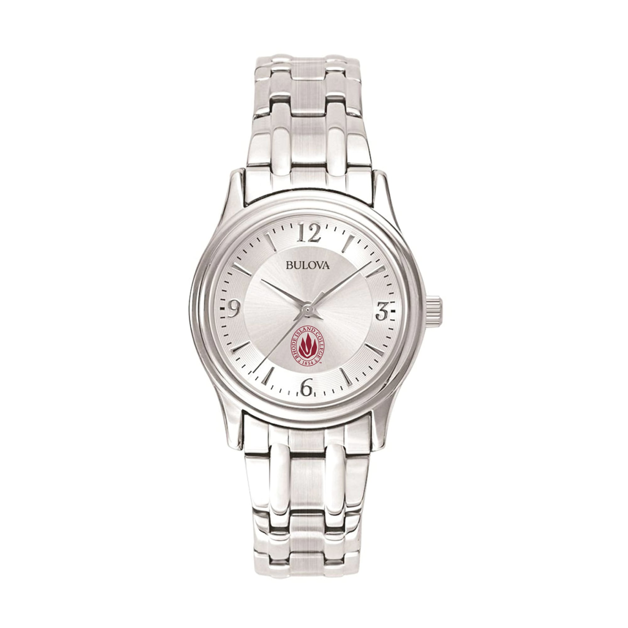 Women's Bulova  Silver Rhode Island Anchormen Silver-Tone Dial Stainless Steel Quartz Watch