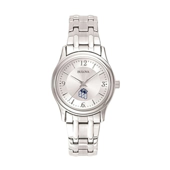 Women's Bulova  Silver Shawnee State Bears Silver-Tone Dial Stainless Steel Quartz Watch