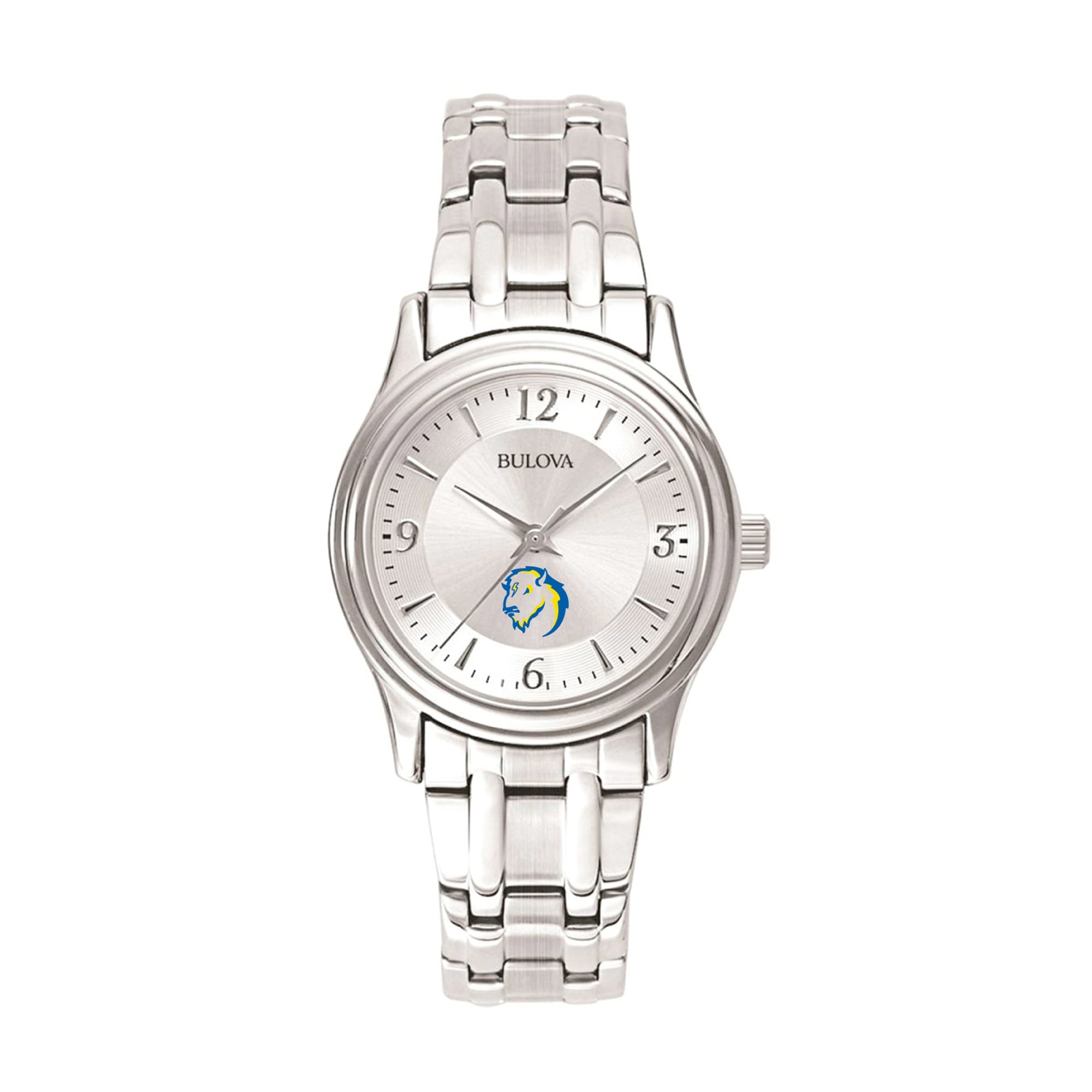 Women's Bulova  Silver Southeastern Oklahoma State Savage Storm Silver-Tone Dial Stainless Steel Quartz Watch