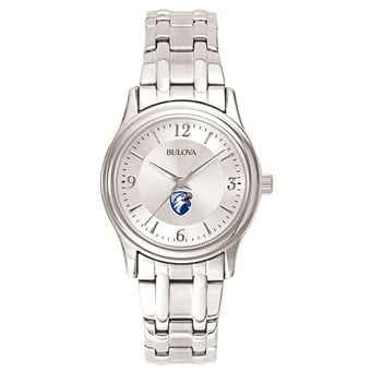 Women's Bulova  Silver Texas Tyler Patriots Silver-Tone Dial Stainless Steel Quartz Watch