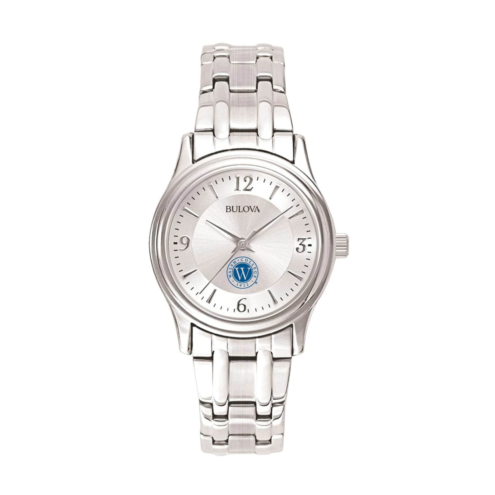Women's Bulova  Silver Walsh College Silver-Tone Dial Stainless Steel Quartz Watch