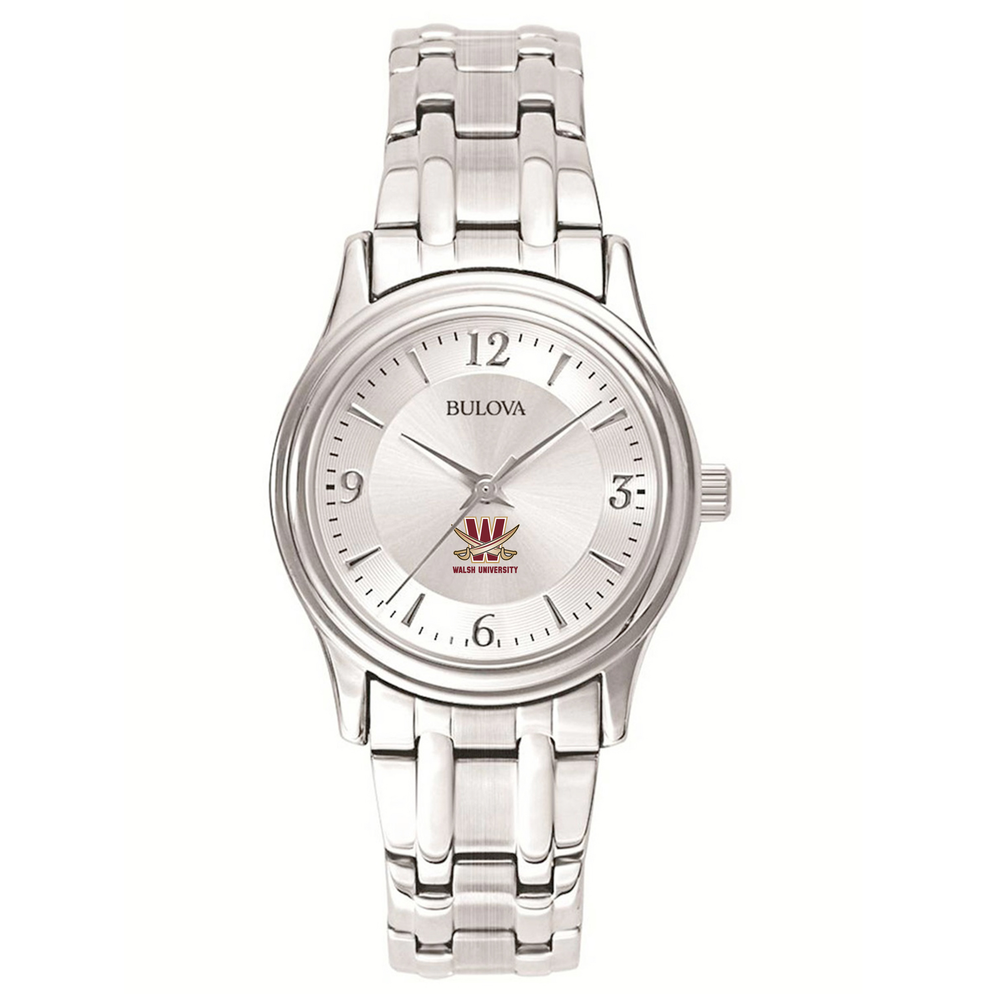 Women's Bulova Silver Walsh Cavaliers Silver-Tone Dial Stainless Steel Quartz Watch