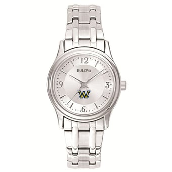 Women's Bulova  Silver Wilkes Colonels Silver-Tone Dial Stainless Steel Quartz Watch