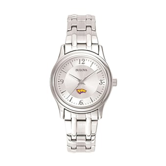 Women's Bulova  Silver Wisconsin-Stevens Point Pointers Silver-Tone Dial Stainless Steel Quartz Watch