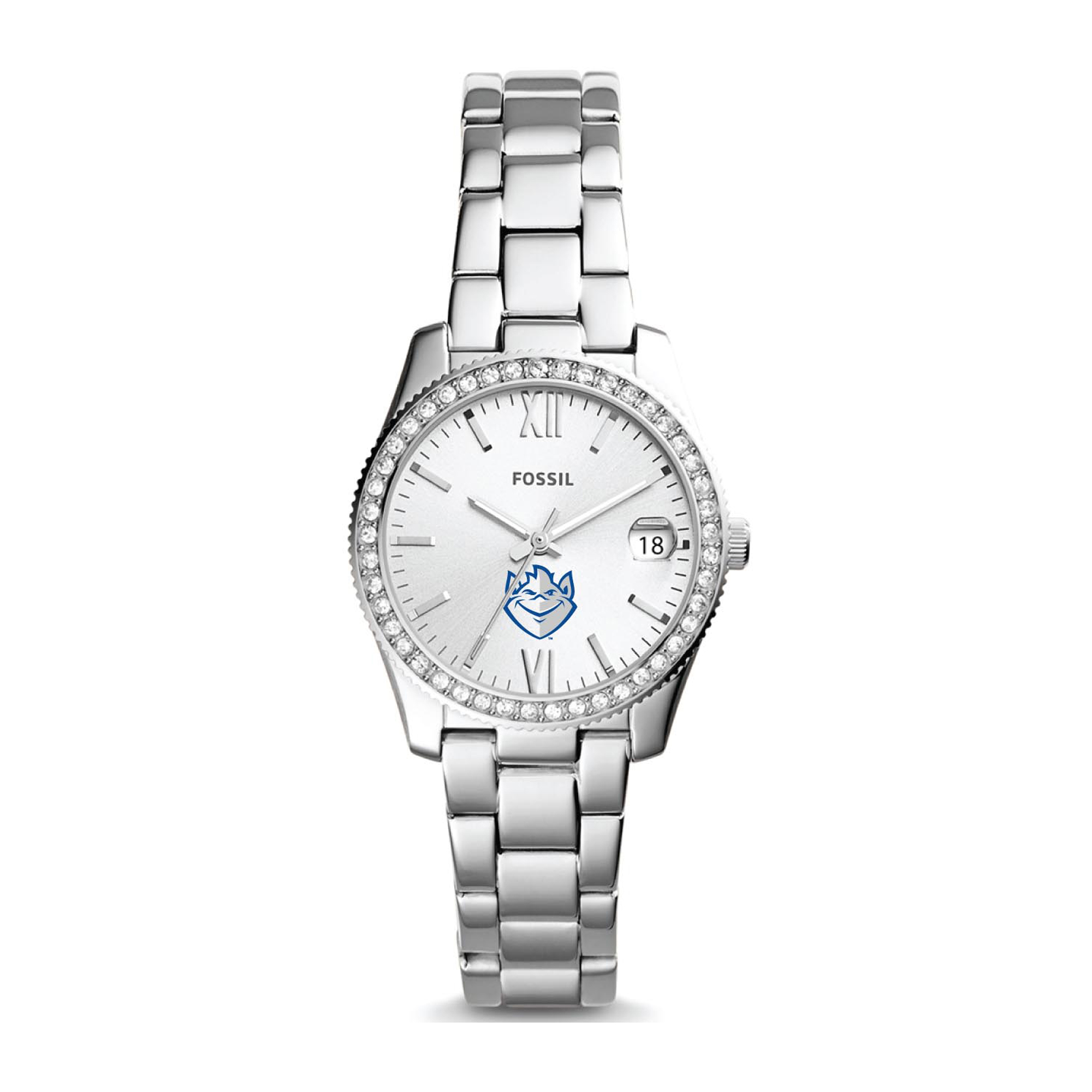 Women's Fossil  Silver Saint Louis Billikens Scarlette Mini Three-Hand Date Watch