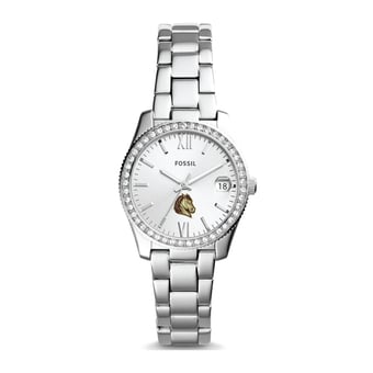 Women's Fossil  Silver Southwest Minnesota State Mustangs Scarlette Mini Three-Hand Date Watch