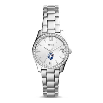 Women's Fossil  Silver Texas Tyler Patriots Scarlette Mini Three-Hand Date Watch