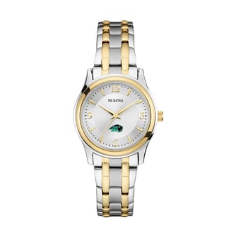Women's Bulova  Silver Nichols College Bison Two-Tone Stainless Steel Watch