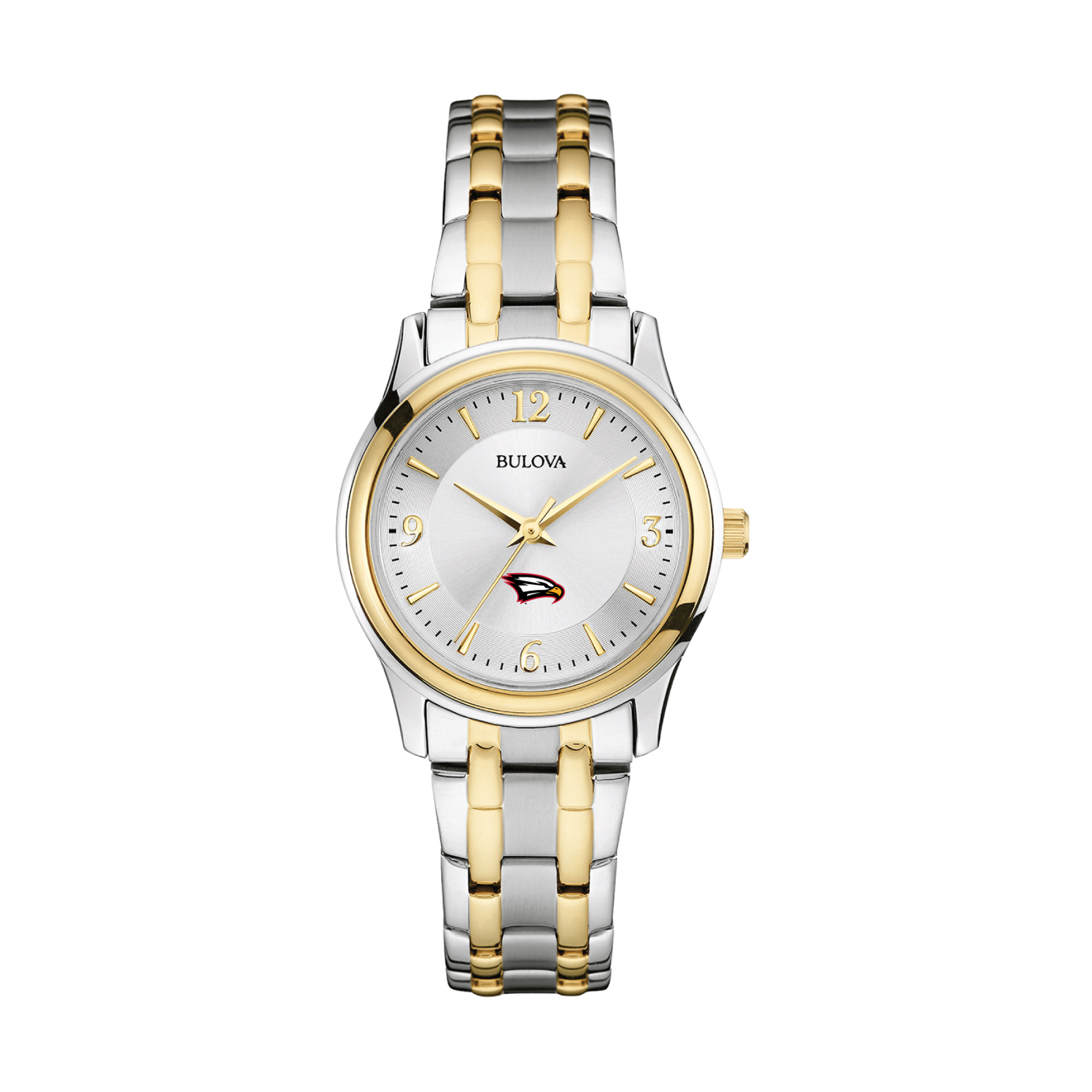 Women's Bulova  Silver Polk State College Eagles Two-Tone Stainless Steel Watch