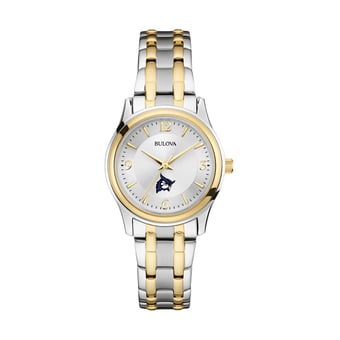 Women's Bulova  Silver Westfield State Owls Two-Tone Stainless Steel Watch