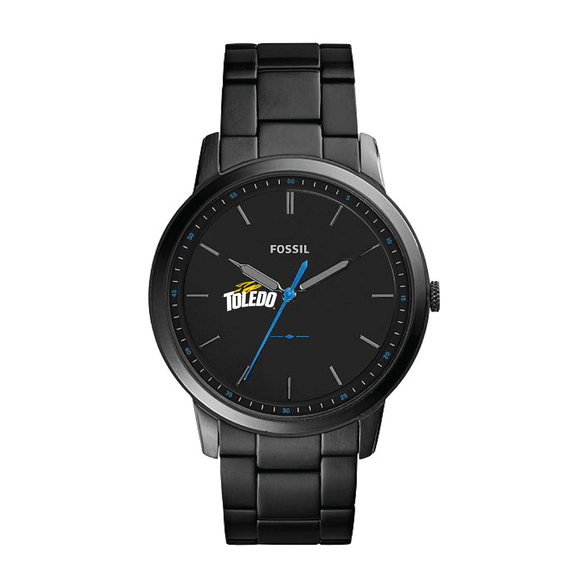 Men's Fossil  Black Toledo Rockets Minimalist Slim Stainless Steel Watch
