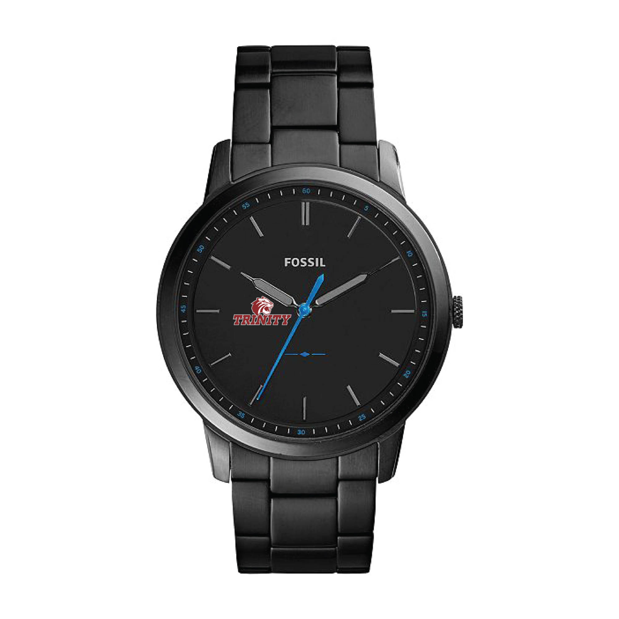 Men's Fossil  Black Trinity Tigers Minimalist Slim Stainless Steel Watch