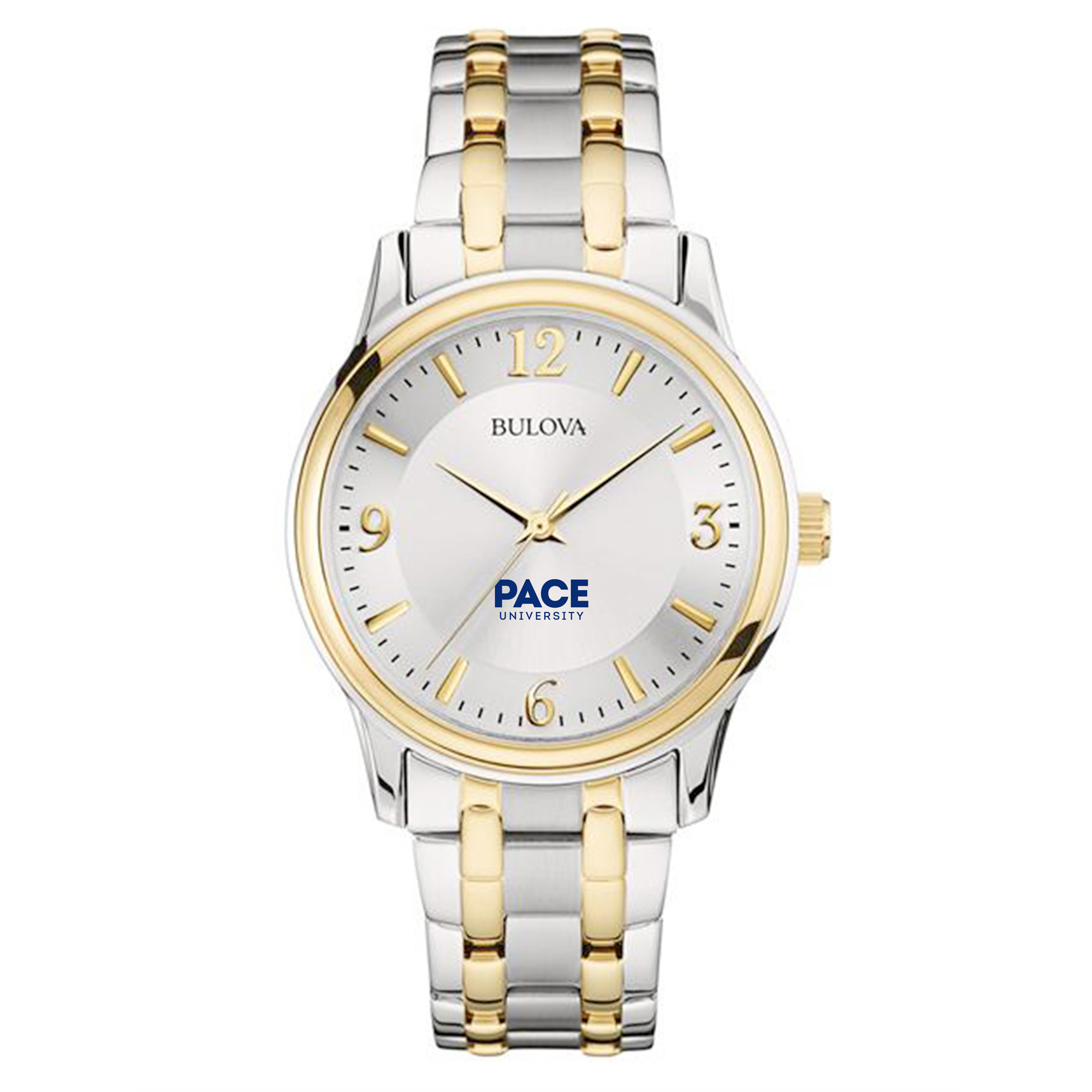 Men's Bulova  Silver/Gold Pace University Setters Two-Tone Stainless Steel Watch