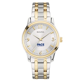 Men's Bulova  Silver/Gold Pace University Setters Two-Tone Stainless Steel Watch
