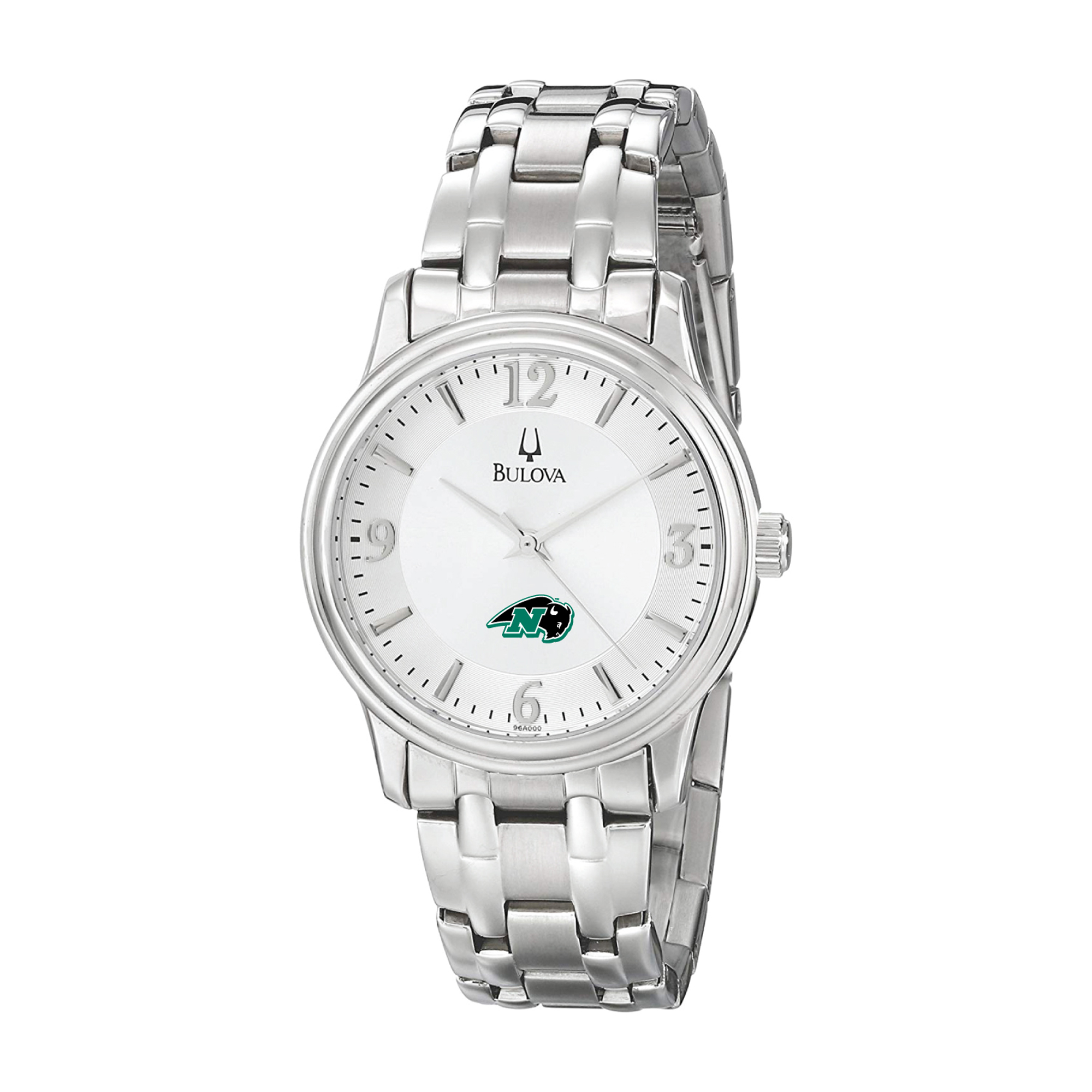 Men's Bulova  Silver Nichols College Bison Stainless Steel Quartz Watch