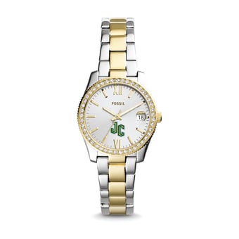 Women's Fossil  Silver/Gold New Jersey City Gothic Knights Scarlette Mini Two-Tone Stainless Steel Watch