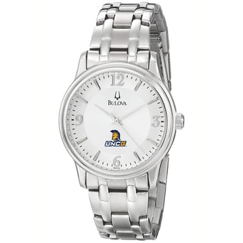 Men's Bulova  Silver UNC Greensboro Spartans Stainless Steel Quartz Watch