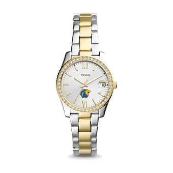 Women's Fossil  Silver/Gold College of New Jersey Lions Scarlette Mini Two-Tone Stainless Steel Watch