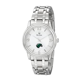 Men's Bulova  Silver Northeastern State Riverhawks Stainless Steel Quartz Watch