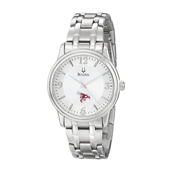 Men's Bulova  Silver Pierce College Raiders Stainless Steel Quartz Watch