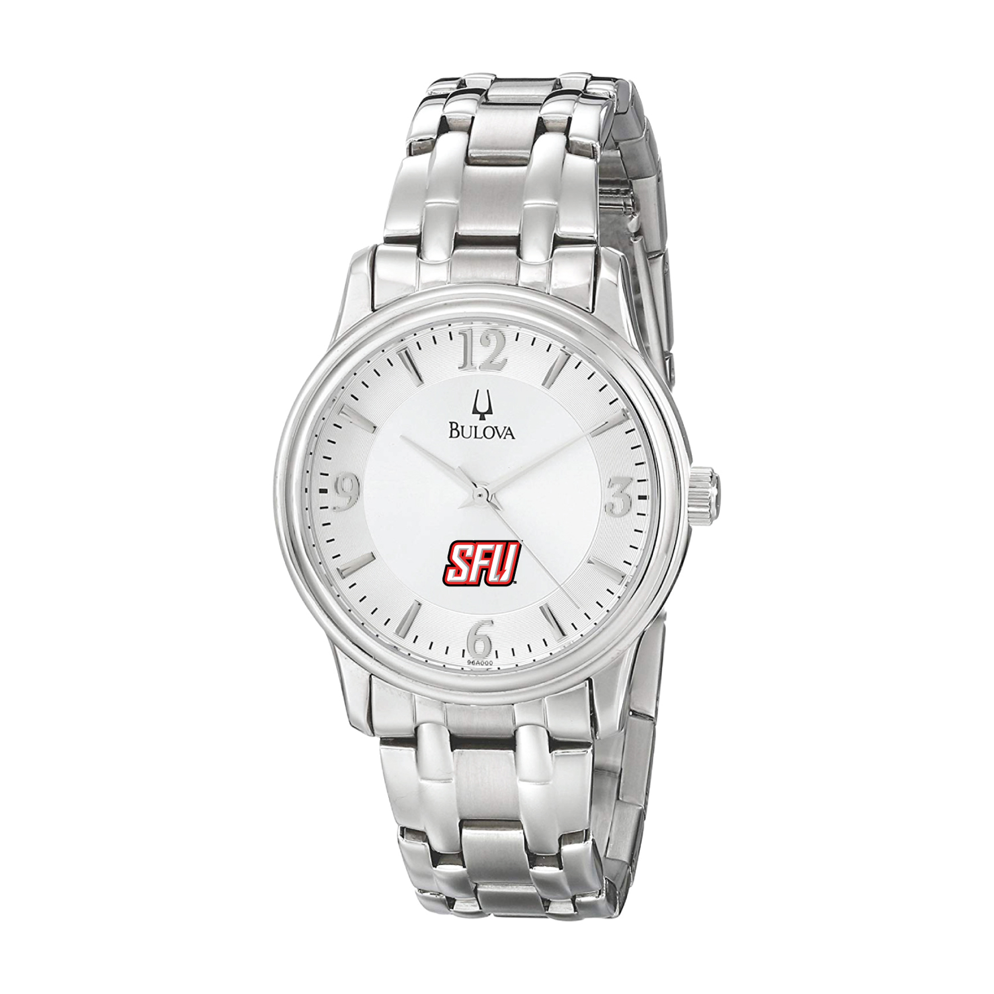 Men's Bulova  Silver Saint Francis Red Flash Stainless Steel Quartz Watch