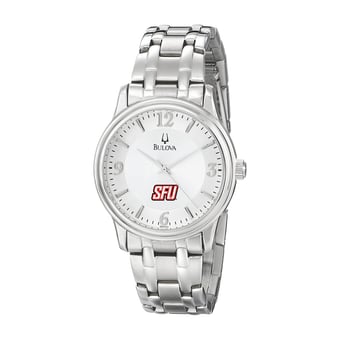 Men's Bulova  Silver Saint Francis Red Flash Stainless Steel Quartz Watch