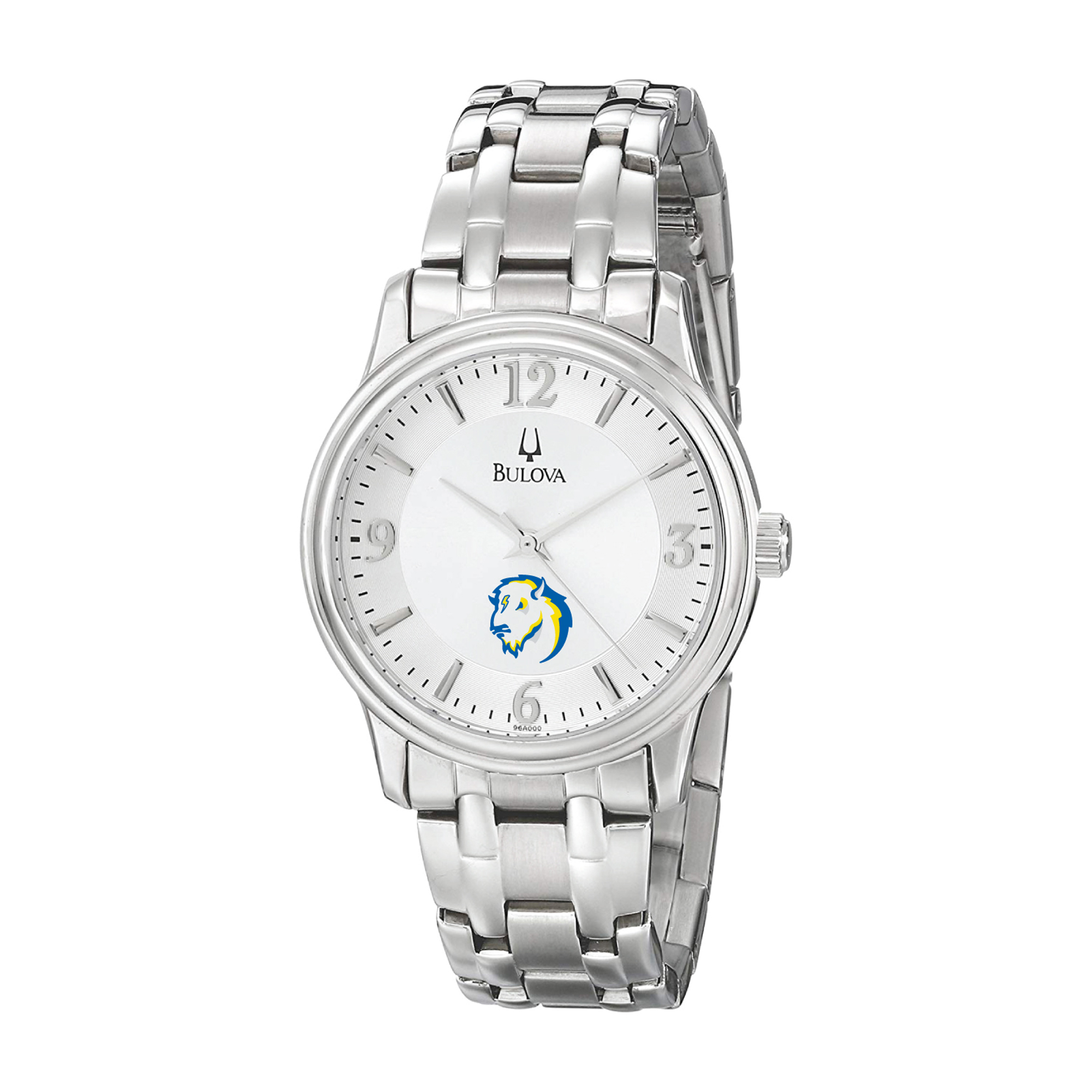 Men's Bulova  Silver Southeastern Oklahoma State Savage Storm Stainless Steel Quartz Watch
